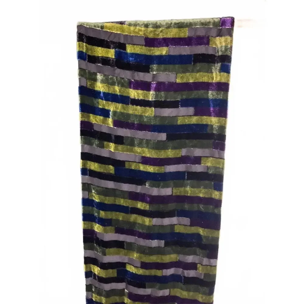 Multicolor Velvet Patterned Women's Scarf